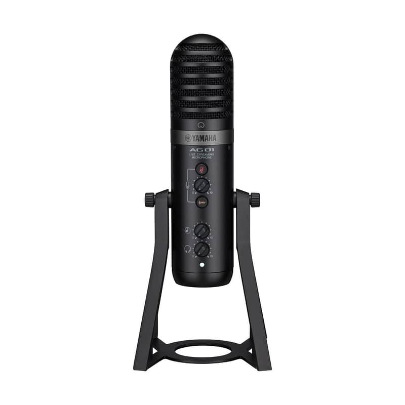 Yamaha AG01 Streaming Loopback Audio USB Microphone- Black image 1