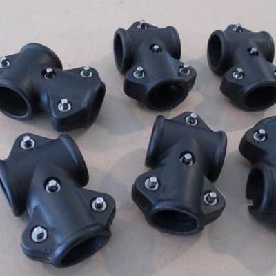 6 Piece Lot of Alesis T Clamps for 1.5" Electronic Drum Rack Tubes - Very Clean image 2