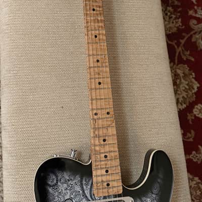 Heroux Guitars Timothy James Signature Semi-Hollow SS T-Style Guitar w/ Forrest Lee Jr. B-Bender - Black Paisley image 4