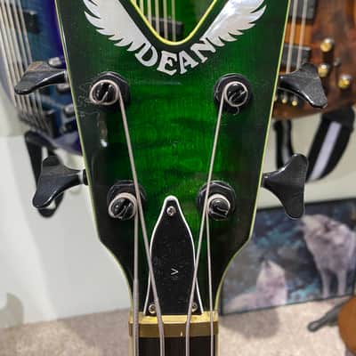 Dean Custom DOA Flying v 2008 #7 of 20 - Highly figured trans green image 4