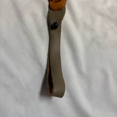 LM Glove LEATHER Weave Links MANDOLIN Strap Orange/Brown - FIRE SALE image 3