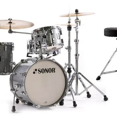 Sonor AQ2 Titanium Quartz Lacquer BOP 18x14_14x13_12x8_14x6 Shell Pack +Throne Authorized Dealer NEW image 1