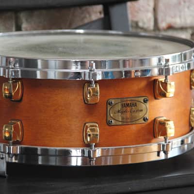 Yamaha Maple Custom - natural vintage 5.5x14" snare drum image 7