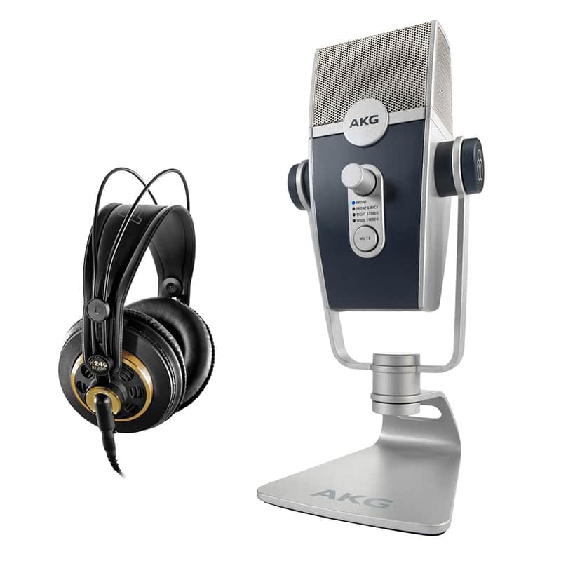 AKG Lyra Multipattern USB Condenser Microphone with AKG K 240 Studio Pro Headphones Bundle image 1