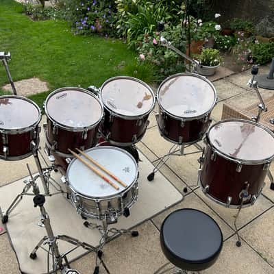 Pearl Professional DLX Series 1987 - Wine Red Lacquer image 4