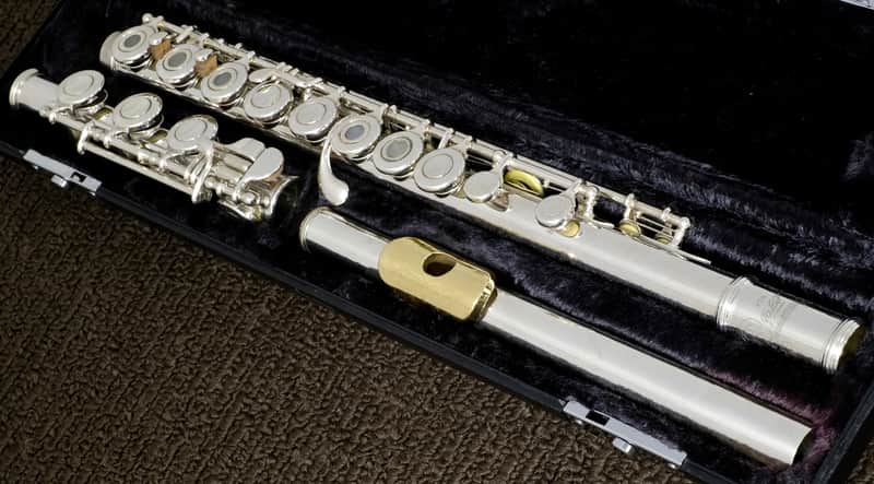 Armstrong Artist LTD. Silver Head Open-Hole Flute with Inline G, B-Foot image 1