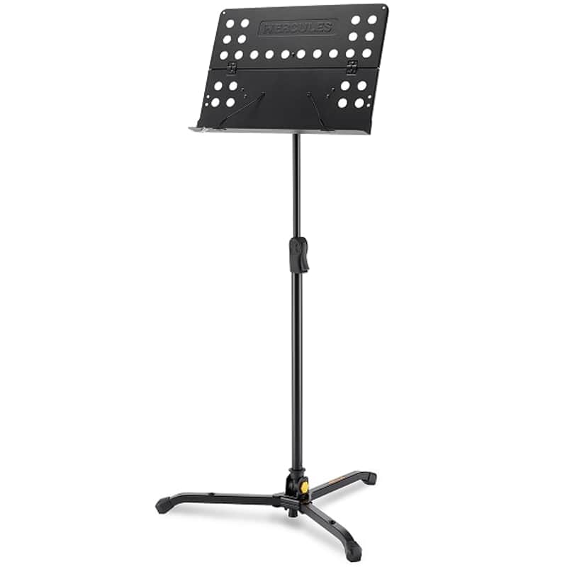 Hercules Foldable Orchestra Stand w/ Perforated Desk & Swivel Legs image 1