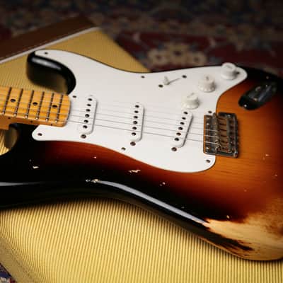 Fender USA Custom Shop 54' Stratocaster Heavy Relic Two Colour Sunburst image 16