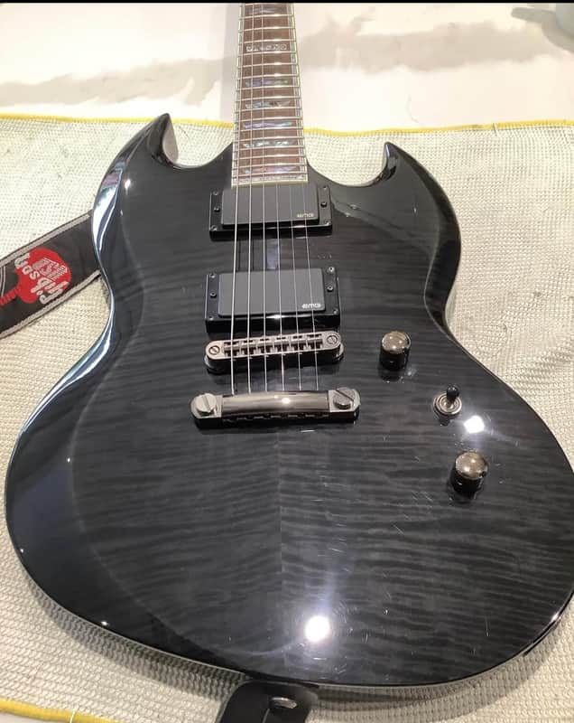 ESP LTD Viper 1000 Deluxe 2010 - Black Flamed image 1