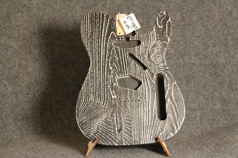 Coop Telecaster Rustic Pine Replacement Body RT138B Black Nitro-Cellulose image 1