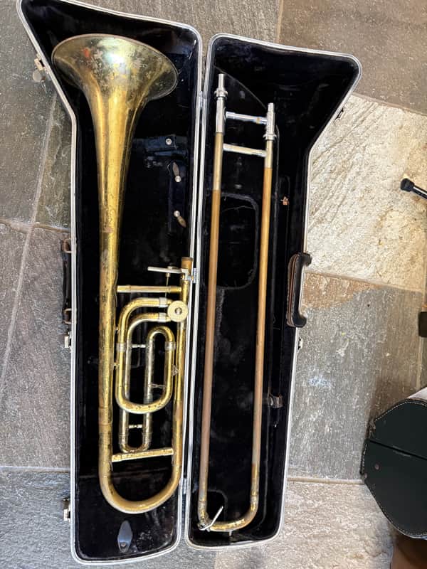 Bach Mercedez trigger trombone. With case and mouthpiece. USA image 1