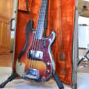 Fender Precision P 1962 Sunburst Vintage pre cbs w original tan hard case!
