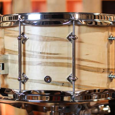 Craviotto 7x14 Private Reserve 10-Lug Wormy Ambrosia Satin Oil Snare Drum image 2