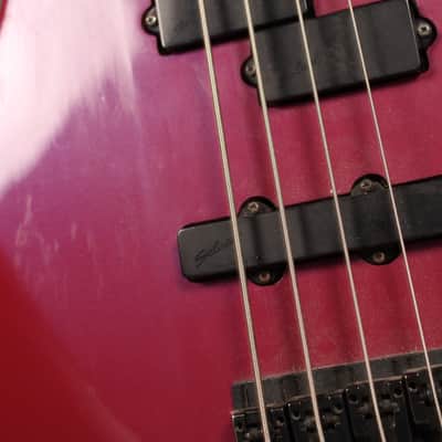 Kramer Forum IV 4 String Bass Japan 1980's Magenta image 11
