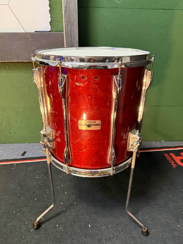 Yamaha  80's Vintage Recording Custom 14x14 Floor Tom - Cherry Red image 1