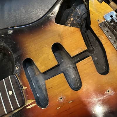 1961 Fender Stratocaster Sunburst - Slab Board. image 13