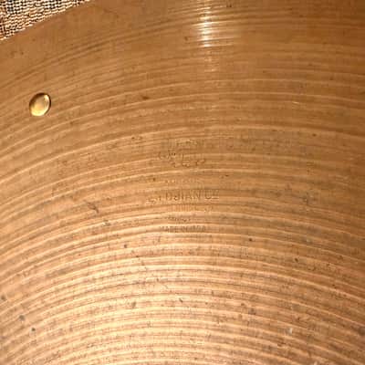 1950s Vintage Zildjian 20” Sizzle THIN Ride Crash 2095 g Beautiful Sounding! Hand Hammered image 3