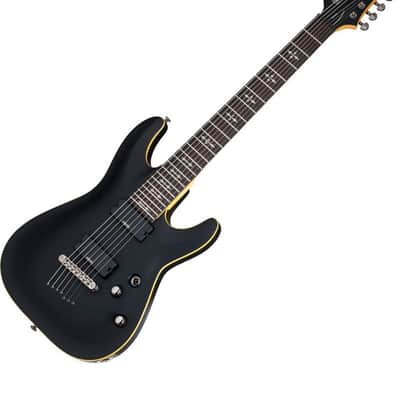 Schecter Demon-7 Electric Guitar Aged Black Satin image 3