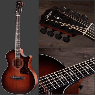 Taylor 324ce Baritone-8 LTD Grand Auditorium, Tropical Mahogany Top, Back & Sides with Hardshell Case image 1