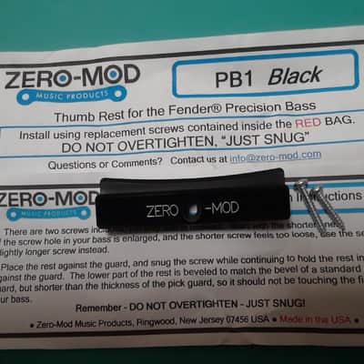 Zero Mod PB-1 Precision Bass Thumb Rest - Black image 1