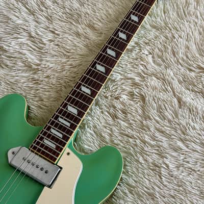 1996 Epiphone Casino Reissue MIK Turquoise Electric Guitar image 5
