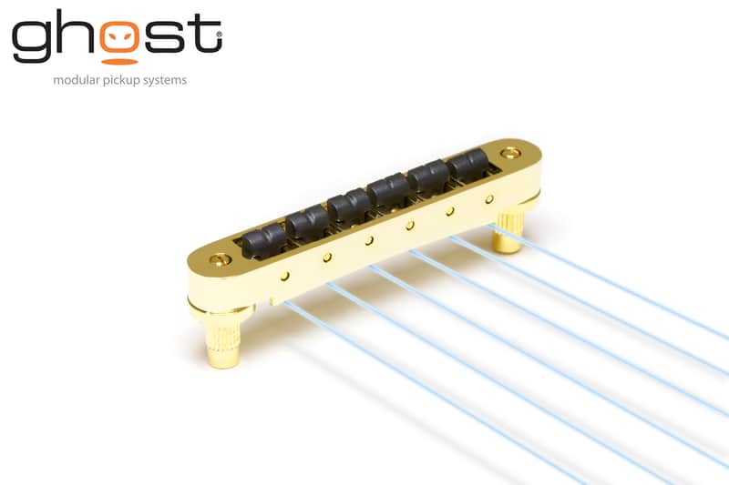 Graph Tech PN-8843-G0 Ghost Loaded ResoMax NV 4mm Tune-O-Matic Guitar Bridge w/ Piezo Pickups image 1