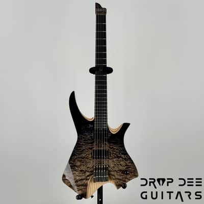 Infinia Neptune Headless Electric Guitar w/ Bag - Obsidian Black image 2
