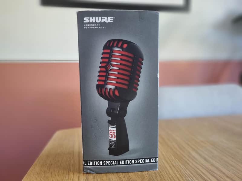 Shure Limited Edition Super 55-BCR Supercardioid Dynamic Microphone 2010 - Black w/ Red Foam image 1