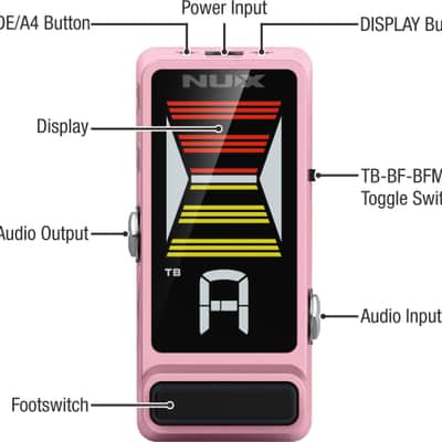 Flow Tune by NUX | Tuner Pedal | NTU-3 | Pink image 7