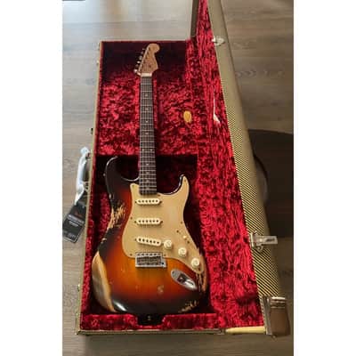 Fender Custom Shop Limited Edition 59 Stratocaster Heavy Relic Chocolate 3-Color Sunburst image 2