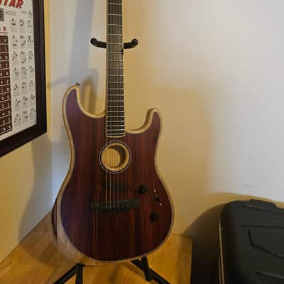 Fender Limited Edition Acoustasonic Electric Guitar Natural Cocobolo 2020 - Natural Cocobolo Wood image 1