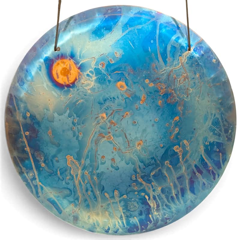 E3+25 Grotta Sonora 19" Titanium Blue Cosmo Handheld Gong image 1