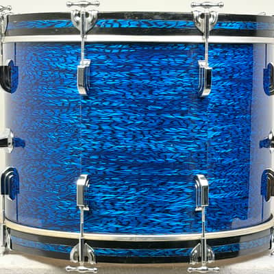 Leedy 20/13/16/18" Vintage 60's Drum Set - Blue Agate Partial Rewrap image 16
