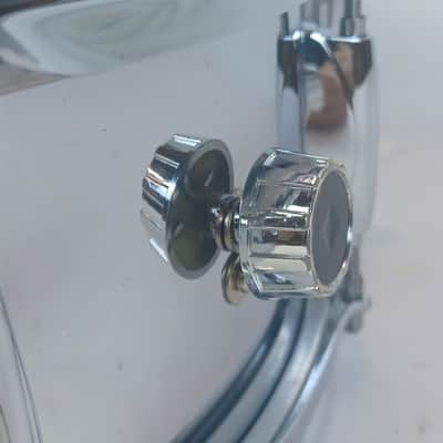 Ludwig Steel Rocker 8Lug Snare Drum 80s 5x14"Vintage Chrome Black/White #814113 image 5
