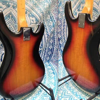 Teisco Silvertone 1445L 1968-9 Aged Vintage Cherry Sunburst image 7