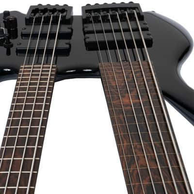 Muckelroy Custom Doubleneck Headless Bass 6-string Fretless 4-string Fretted 2016 Black *Video* image 20