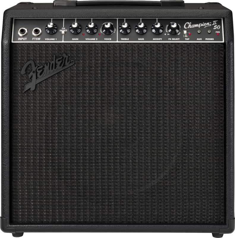 Fender Champion II 50 Blackout, 120V Guitar Combo Amplifier #2330800010 image 1