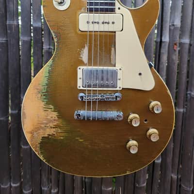 Vintage Gibson Les Paul Deluxe 1971 Goldtop Snatch Standard Coversion Road Warrior image 2