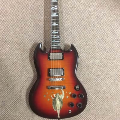 Custom Custom SG style guitar ! MOP Inlays !  1990 red image 1