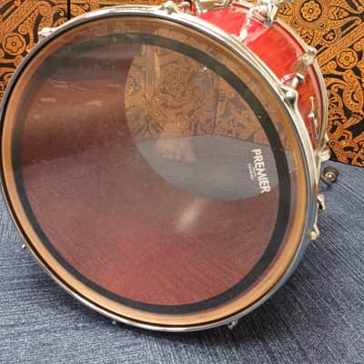 Premier 1980s Resonator 16″ x 15″ Floor Tom Drum in Flame Red image 7