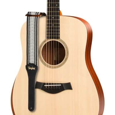 Taylor Guitars 2" Academy Jacquard Leather Guitar Strap in White/Black image 4