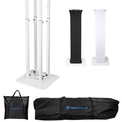(2) American DJ Vizi Pix Z19 RGBL LED Moving Head Lights+Totem Stands+Carry Bags image 3