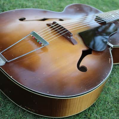 Vintage 40s Kay K-46 Artist 17" Master Size Jumbo Acoustic Archtop Guitar Restored Honest Relic image 9