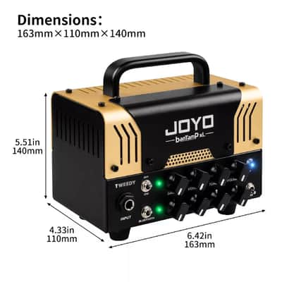 JOYO TWEEDY XL 20W BanTamp Mini Guitar Amplifier Tube Head 2 Channel Rock American Sounds image 12