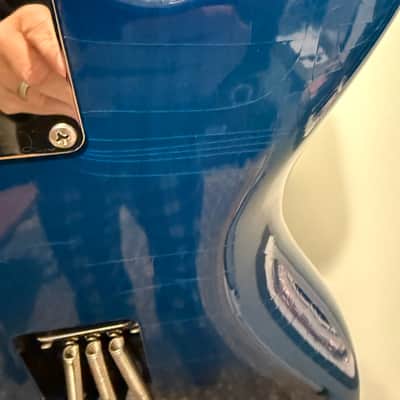 Don Grosh Bent top electric guitar hand made in the USA ohsc aged lake placid blue Trans blue image 12