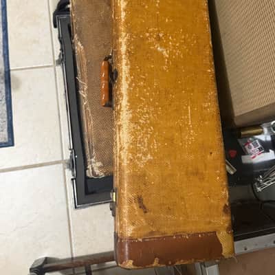 1954 Fender Champion Lap Steel 100% original pick up, electronics signed by “Gloria 5-4-54” & rare Tweed Case 1948 - 1955 - Mother of Pearl image 9