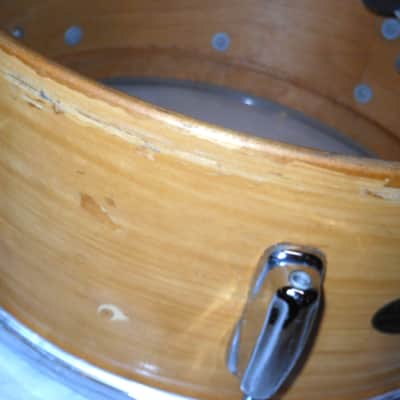 Vintage 1957 Slingerland 5.5x14" Knotty Pine Solid Maple Snare Drum image 10