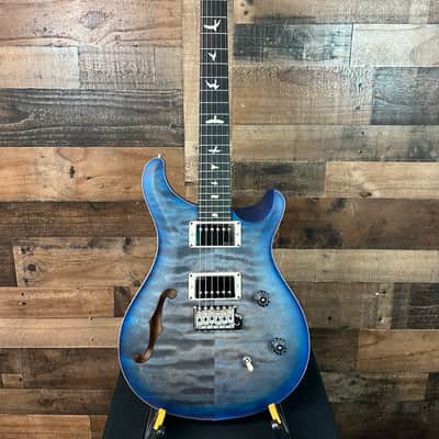 PRS CE 24 Semi-Hollow, Satin Faded Grey Black Blue Burst, Ebony, 372 image 4