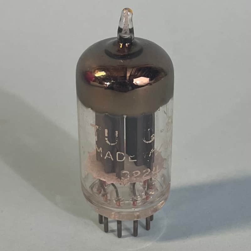 1954 Tung Sol 12AU7 ECC82 Vintage USA Long Ribbed Plate D Getter Tube! T160 image 1