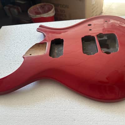 Red Custom Electric Guitar HH Body DIY Project image 2